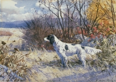Sold painting by Aiden Lassell Ripley entitled "Mr. DuMont's Dog".