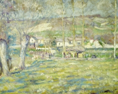 Sold oil painting by Frederick Frieseke entitled "French Landscape".