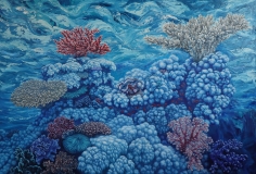 Nikolina Kovalenko oil painting entitled "A Good Coral Day."