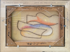 Image of verso sketch and inscriptions on "4-35" painting by Joseph Biederman.
