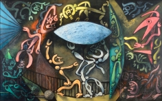 Oil painting by Julio De Diego entitled Inevitable Day – Birth of the Atom (1948).