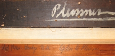 Inscriptions verso Red House, Rindge, NH by Ogden Pleissner.