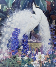 Jessie Arms Botke sold painting "White Peacocks".