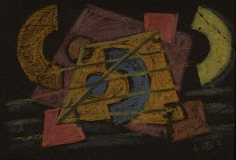 Sold Werner Drewes untitled 1942 pastel.