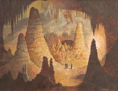 John Atherton 1950 painting entitled "The Cavern".