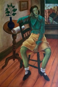 "Girl in Interior" painting by Julio De Deigo.
