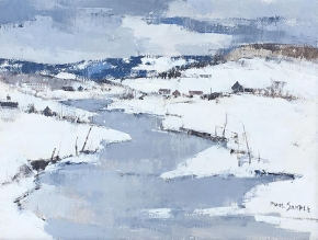 "River Valley" painting by Paul Sample.