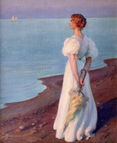 "On the Shore of Lake Erie" painting by Charles Courtney Curran.