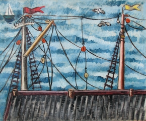 Painting entitled Masts by Irene Rice Periera.