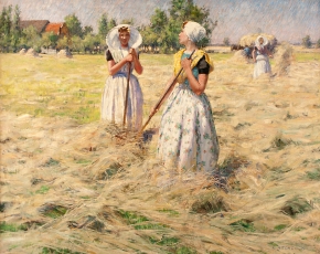 "Haymakers, Zeeland" painting by George Hitchcock.