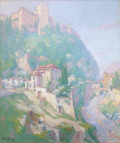 Image of "Granada, Spain" painting by Carl Brandien.
