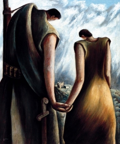 "Homage to the Spanish Republic" painting by Julio De Deigo.