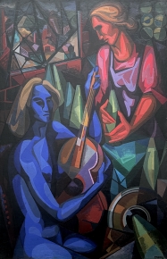 "Ballad for Two Women" painting by Seymor Franks.