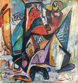 "Composition" painting by Paul Burlin.