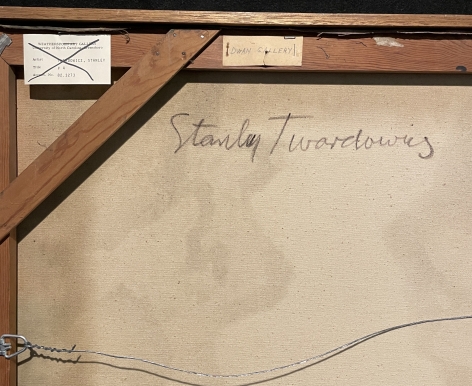 Verso signature on painting #4 by Stanley Twardowicz.