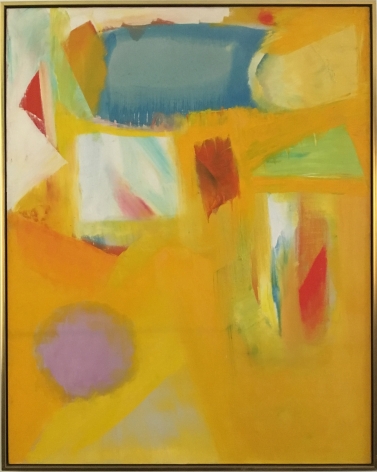 Frame view of Untitled 1963 abstract oil by John Grillo.