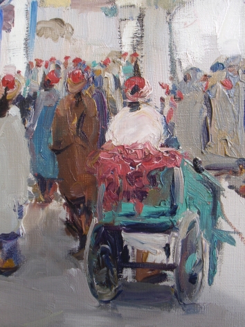 Detail of "A Busy Corner Tunis" by Jane Peterson.