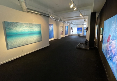 Gallery view of "Utopian Reefscapes" at Caldwell Gallery Hudson.