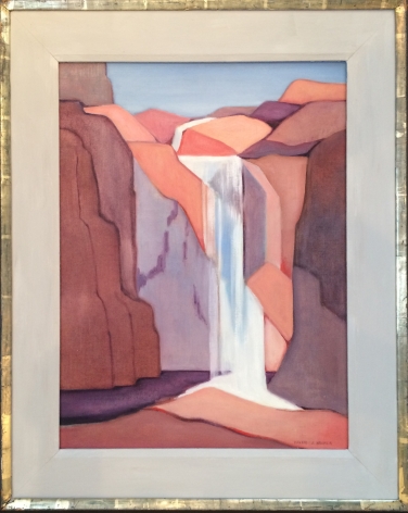 Frame of "Waterfall" painting by Helen Kramer.