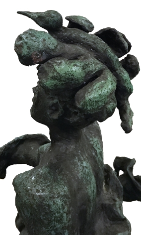 Detail of Yulla with Elaborate Head Piece sculpture by Yulla Lipchitz.