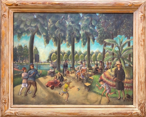 Frame of "English Garden in Fontainebleau" painting by William Palmer.