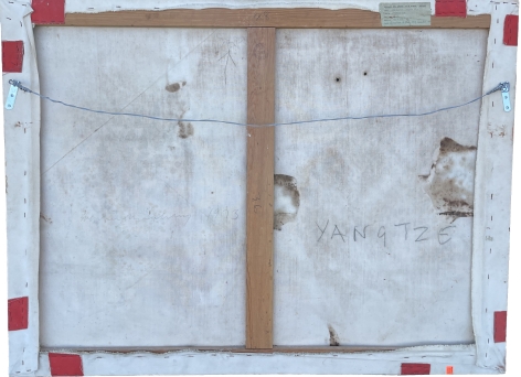 Image of verso of "Yangtze" painting by Stephen Buckley.