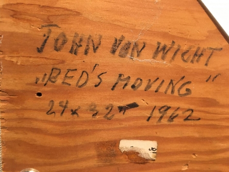Verso Inscription on "Red's Moving" by John Von Wicht.