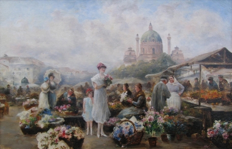 Vienna Flower Market by Emil Barbarini.