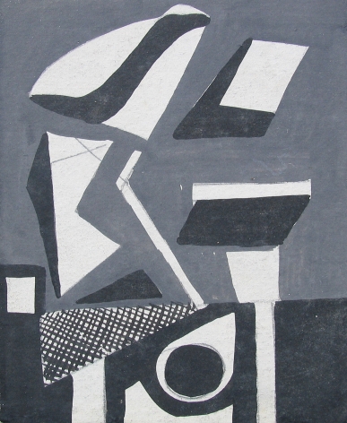 Vaclav Vytlacil untitled abstract black and white painting 005.