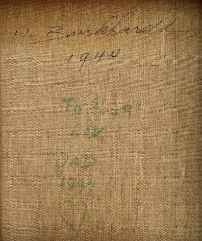 Inscription on "Ballerinas" by Hans Burkhardt.
