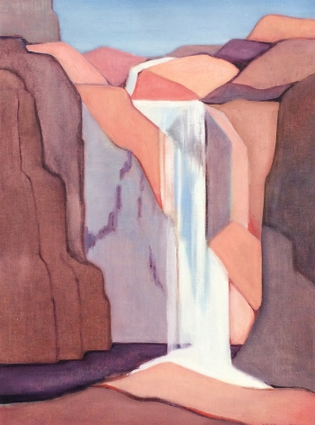 "Waterfall" painting by Helen Kramer.