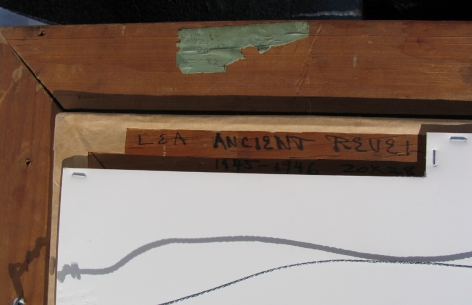 Signature on "Ancient Revel" by Wesley Lea.