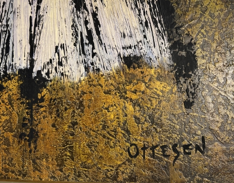 Signature on untitled 001 Frederik Ottesen abstract painting.