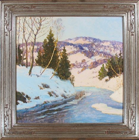 Frame on "Winter Hillside" by Walter Koeniger.