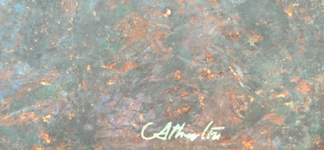 Image of the signature on &quot;The Cavern&quot; painting by John Atherton.