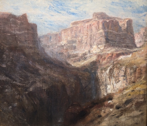 Samuel Colman oil painting entitled &quot;Tower of Babel, Colorado Canyon&quot;.