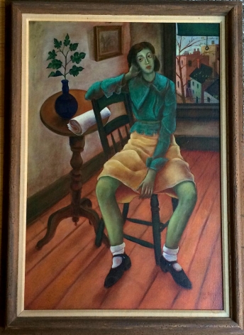 Frame on Girl in Interior by Julio De Diego.