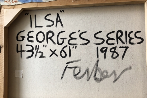 Inscription verso on "Ilsa" by Herbert Ferber.