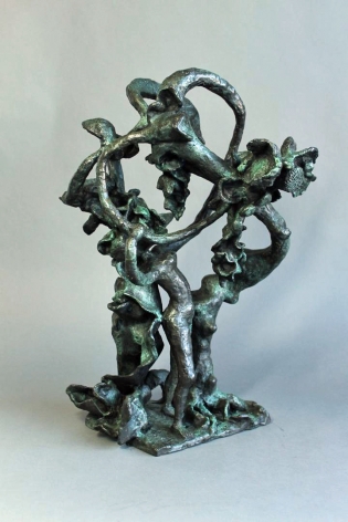 Yulla Lipchitz bronze sculpture entitled "Woman Dancing About Trees".
