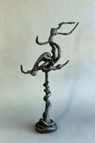Yulla Lipchitz bronze entitled "Snake & Bird Twined on Branch #2".