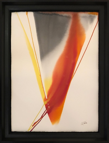 Frame of "Phenomena Arezzo Revisited" watercolor by Paul Jenkins.