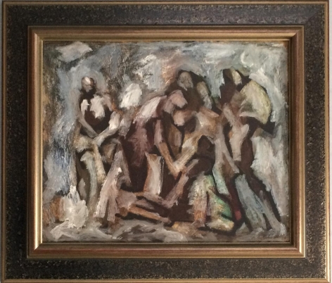 Frame of "Rescue" oil painting by Maurice Golubov.