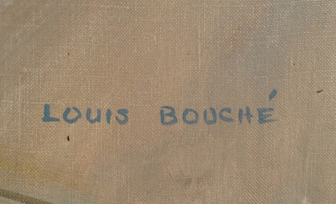 Signature on "Judgement of Paris" by Louis Bouche.