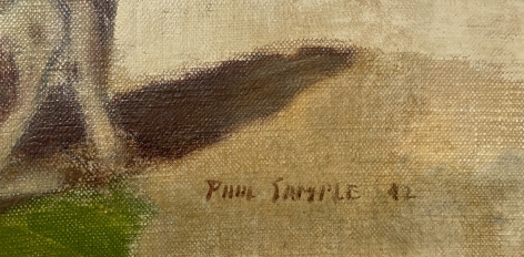 Signature on "Cartin' the Leaf" by Paul Sample.