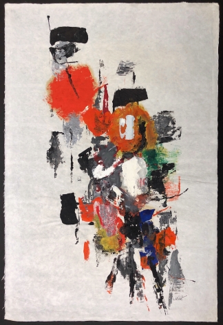Full frame of untitled 153 mixed media painting by John Von Wicht.