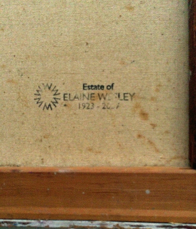 Estate Stamp on Untitled #115 by Elaine Wesley.