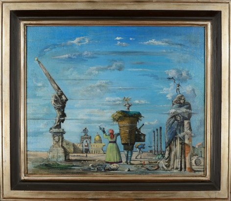 Frame view of "Vue Imaginaire de Rome" by Eugene Berman.
